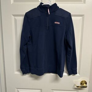 Vineyard Vines Sweater Women’s M Navy Blue 1/4 Zip Pullover Sweatshirt Preppy